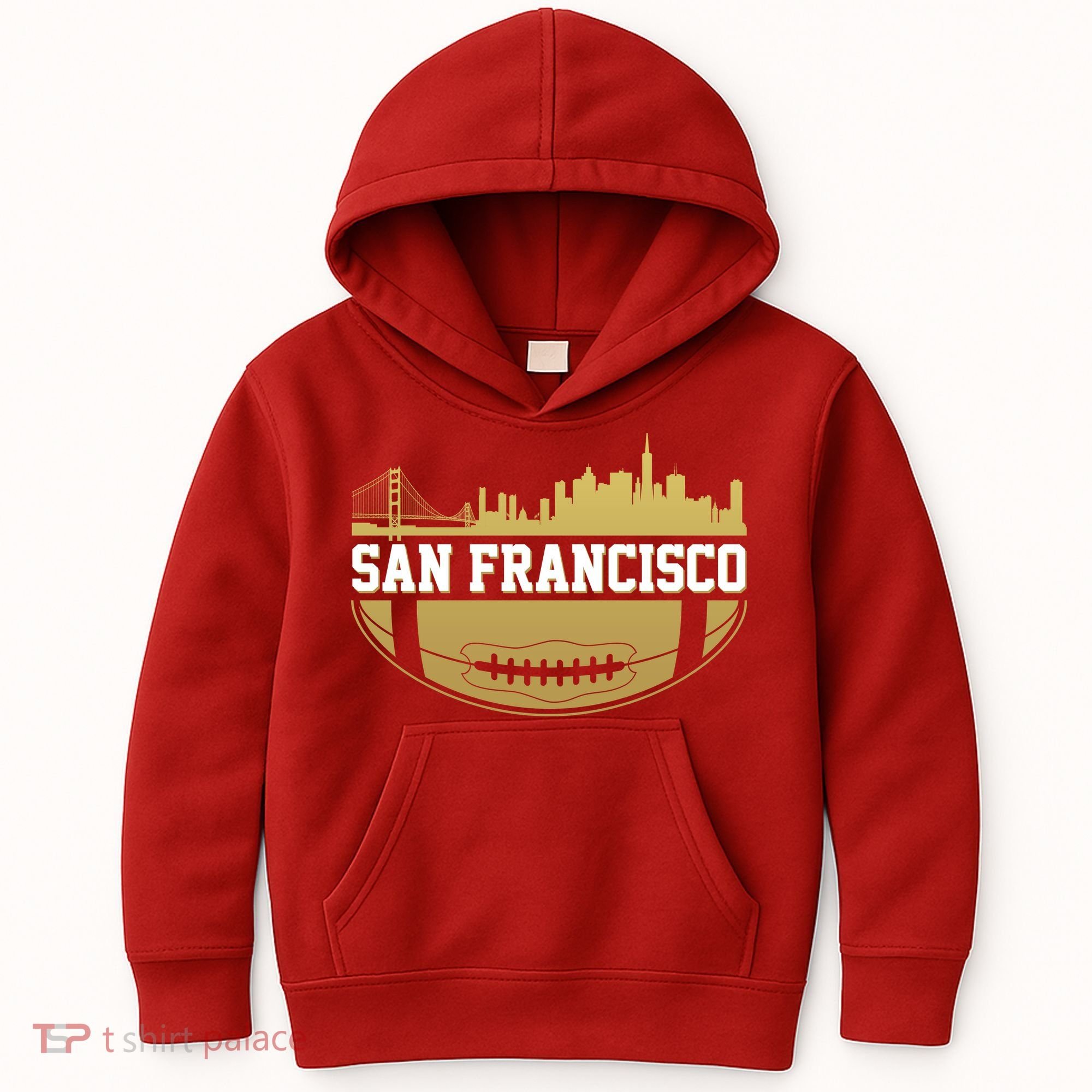 San Francisco Football Skyline Kids Hoodie