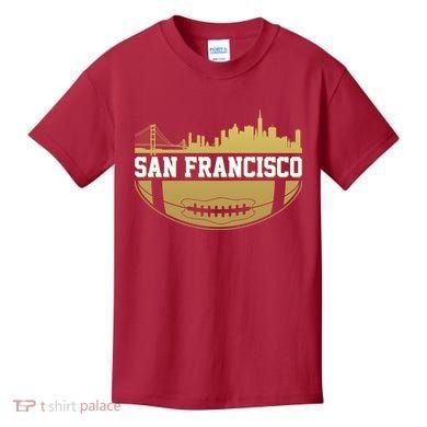 San Francisco Football Skyline Kids T-Shirt