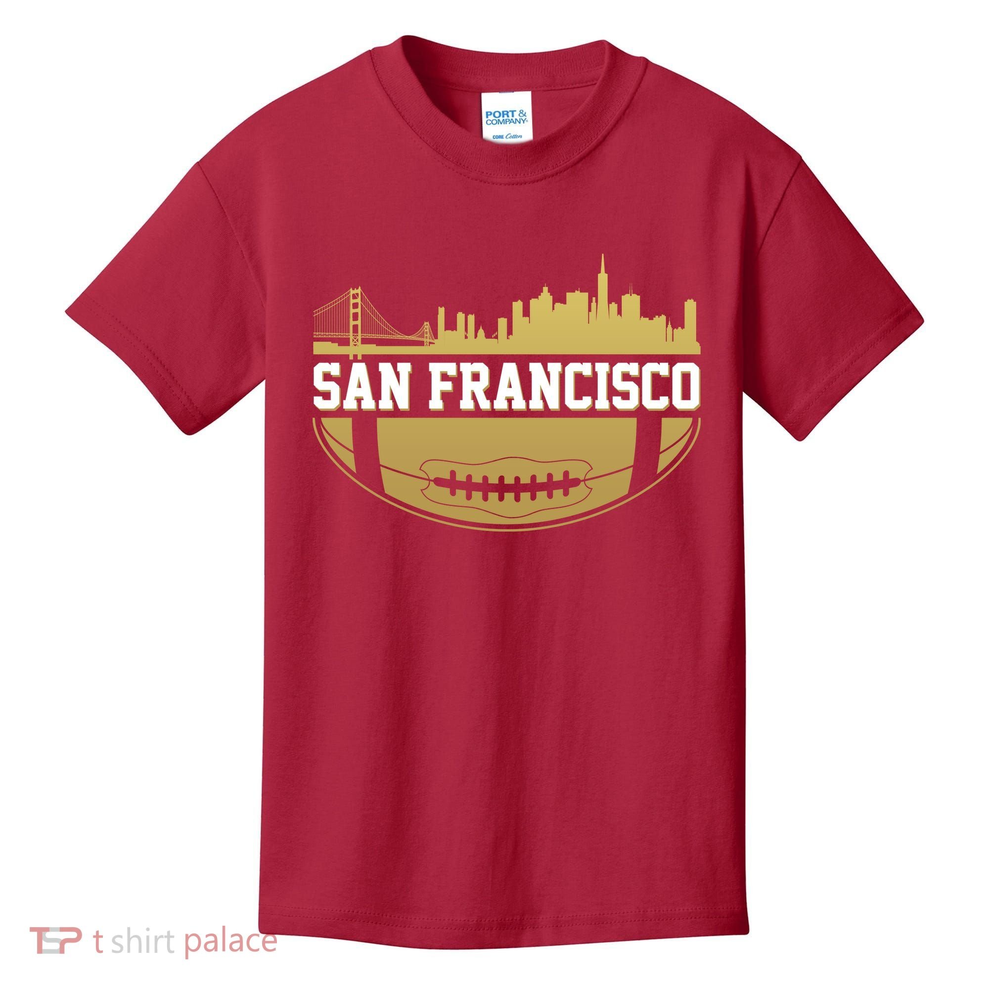 San Francisco Football Skyline Kids T-Shirt