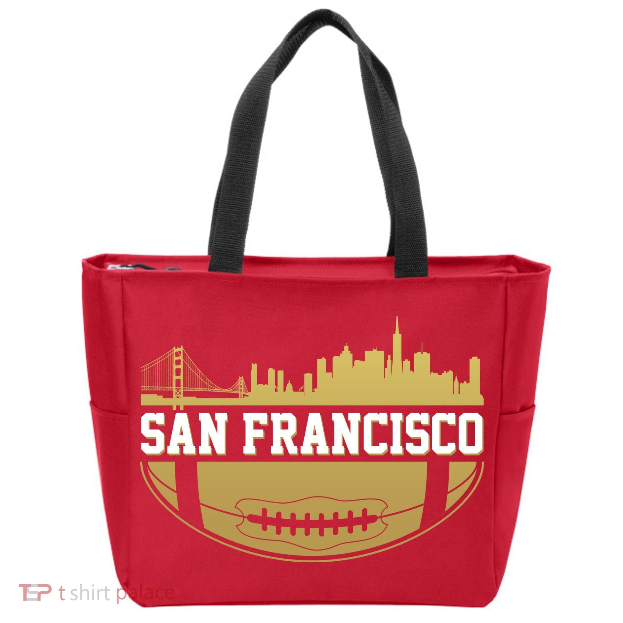 San Francisco Football Skyline Tote Bag