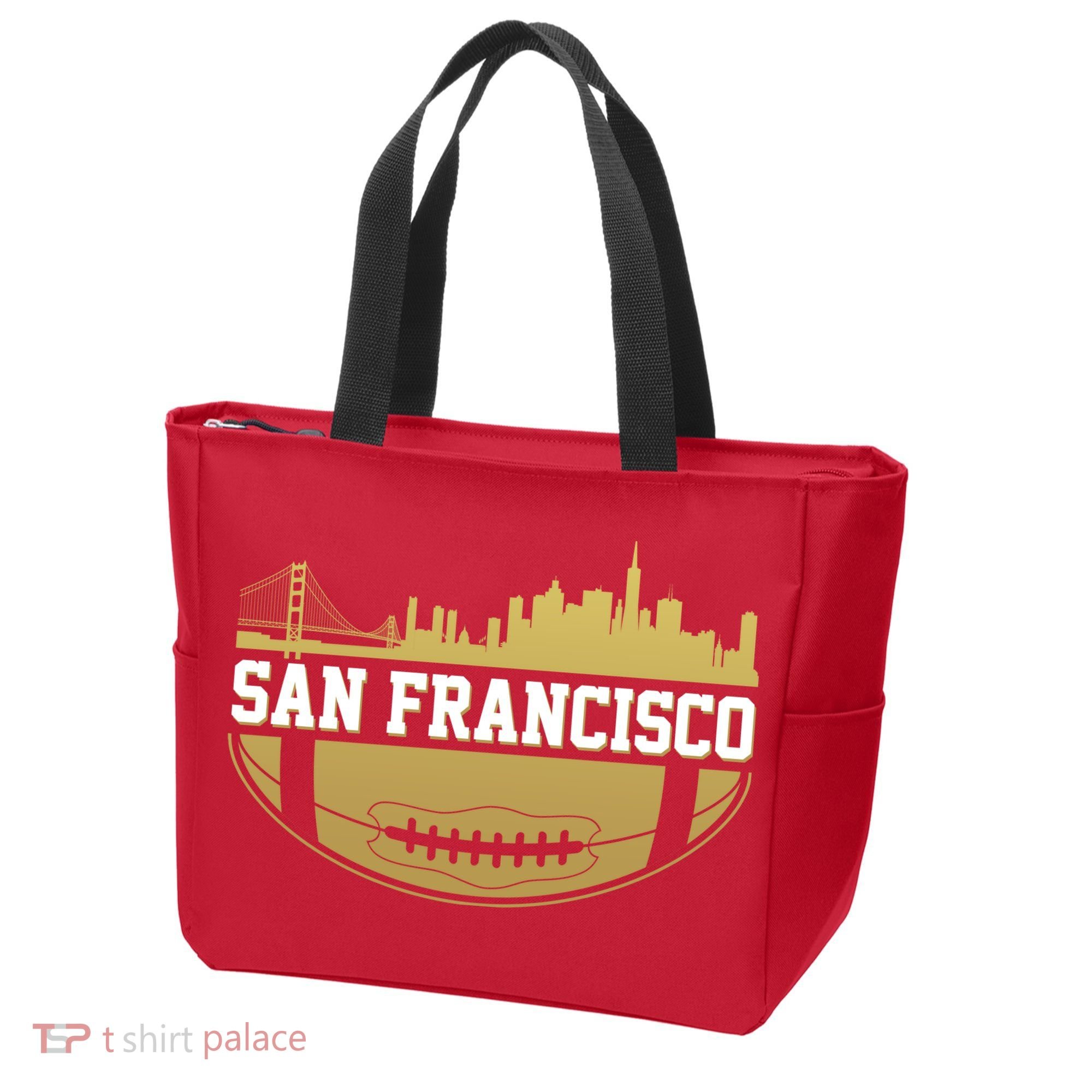 San Francisco Football Skyline Tote Bag