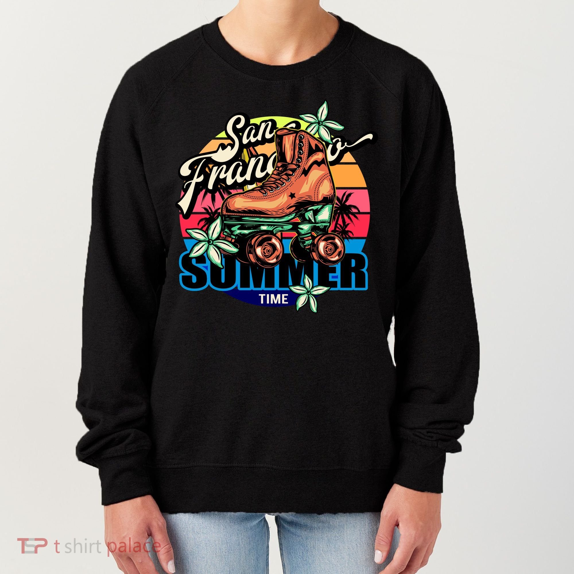 San Francisco Retro Roller Skates Women's Sweatshirt