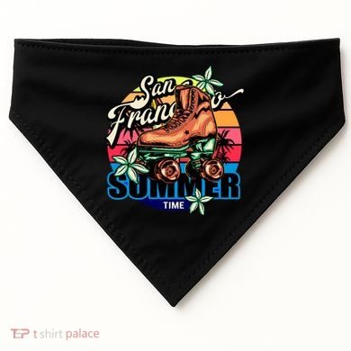 San Francisco Retro Roller Skates USA-Made Doggie Bandana