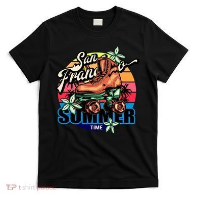San Francisco Retro Roller Skates T-Shirt