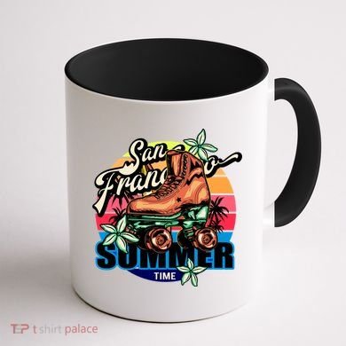 San Francisco Retro Roller Skates Coffee Mug back