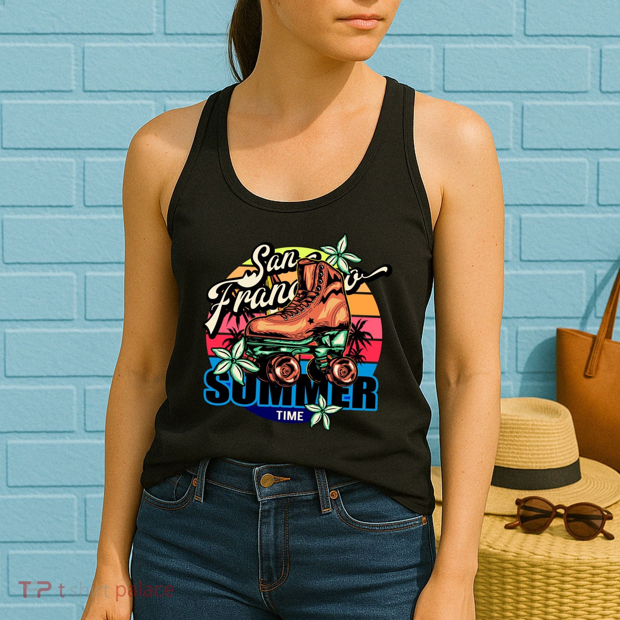 San Francisco Retro Roller Skates Women's Tank Top