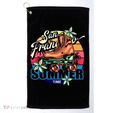 San Francisco Retro Roller Skates Golf Towel