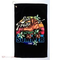 San Francisco Retro Roller Skates Golf Towel thumb 0