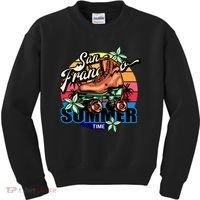 San Francisco Retro Roller Skates Kids Sweatshirt thumb 0