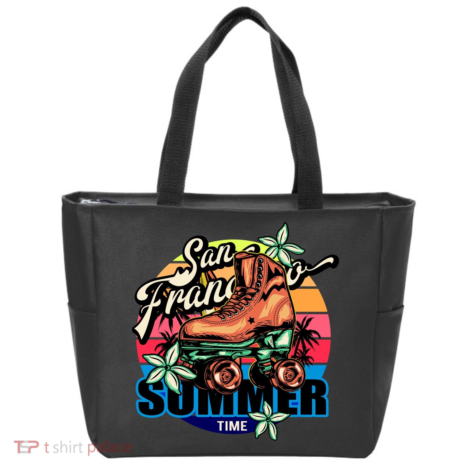 San Francisco Retro Roller Skates Tote Bag