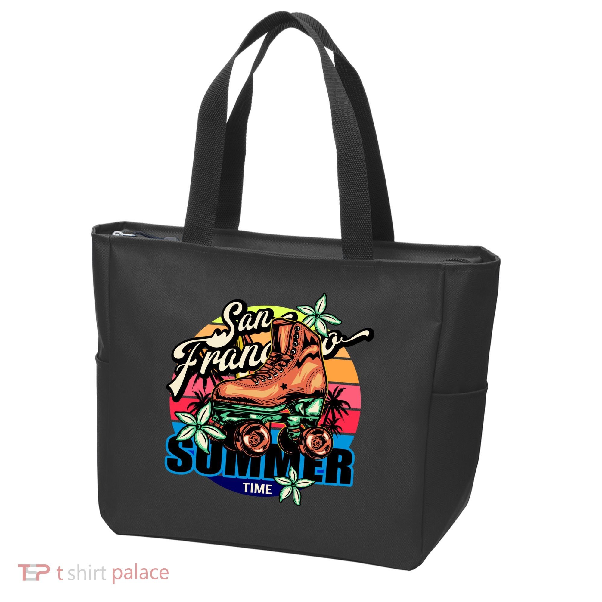 San Francisco Retro Roller Skates Tote Bag