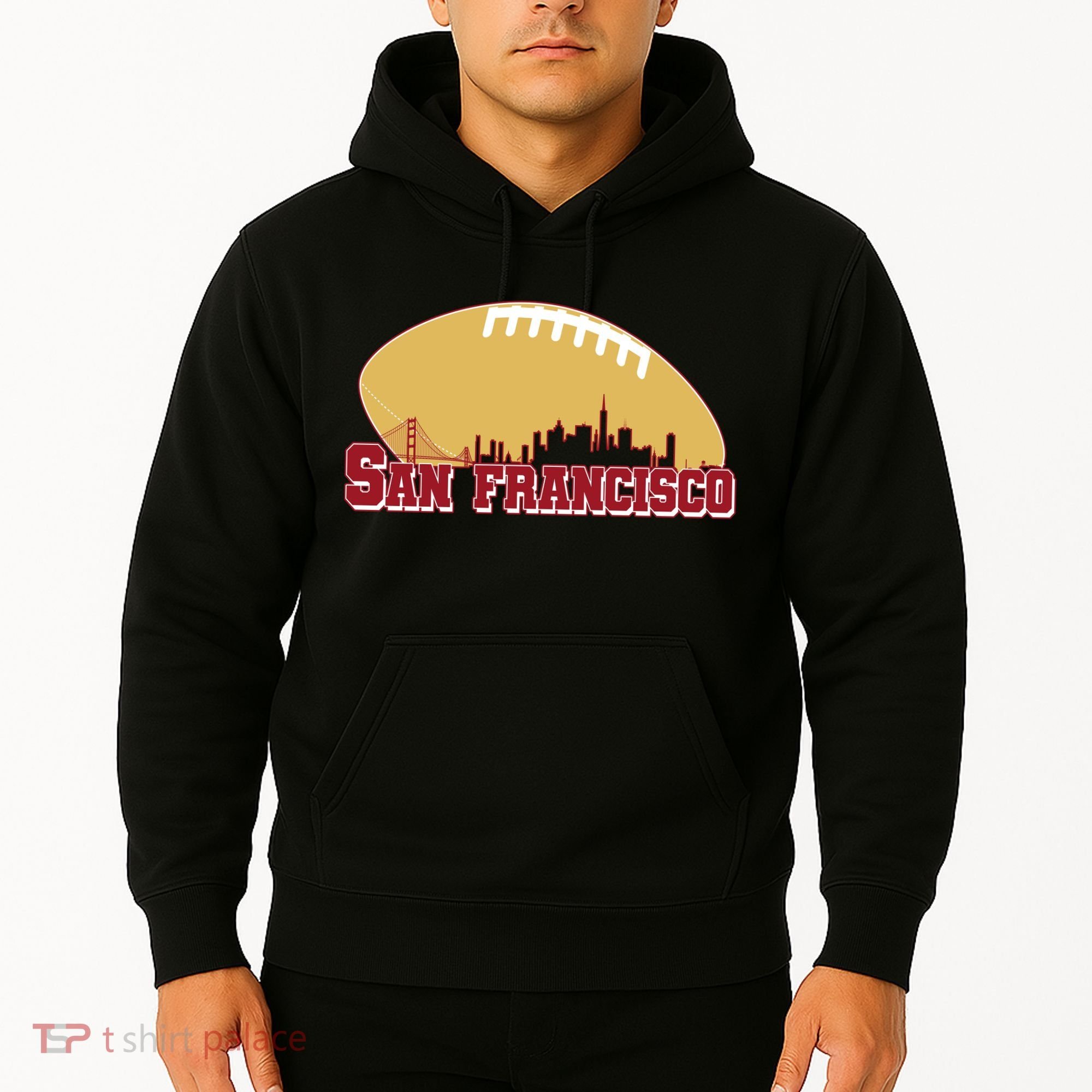 San Francisco Skyline Football Sports Fan Hoodie