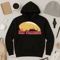 San Francisco Skyline Football Sports Fan Hoodie thumb 3