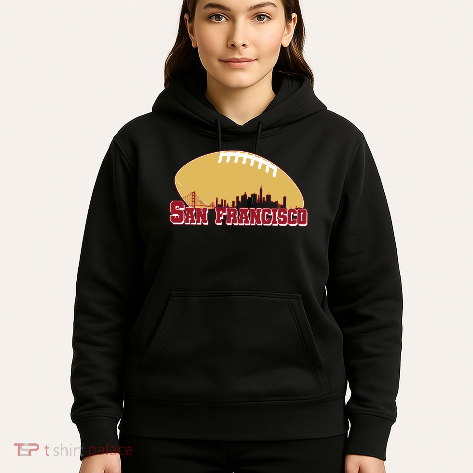 San Francisco Skyline Football Sports Fan Hoodie