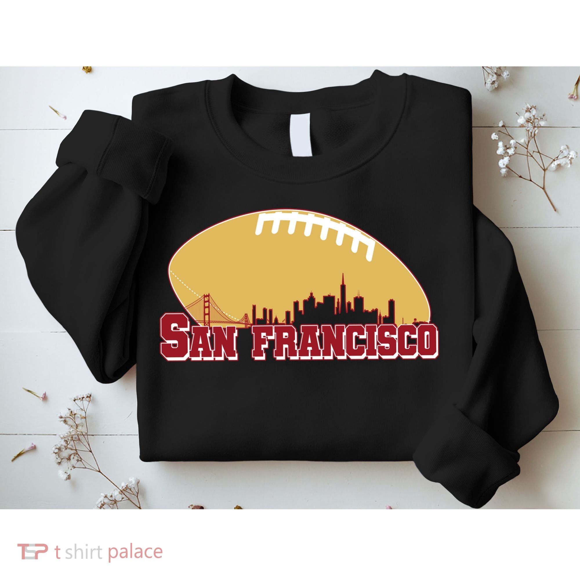San Francisco Skyline Football Sports Fan Sweatshirt