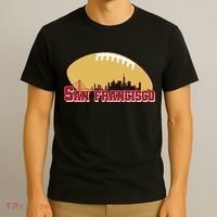 San Francisco Skyline Football Sports Fan T-Shirt thumb 3
