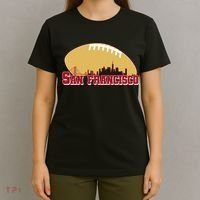 San Francisco Skyline Football Sports Fan T-Shirt thumb 4
