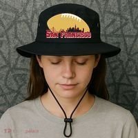 San Francisco Skyline Football Sports Fan Bucket Hat thumb 3