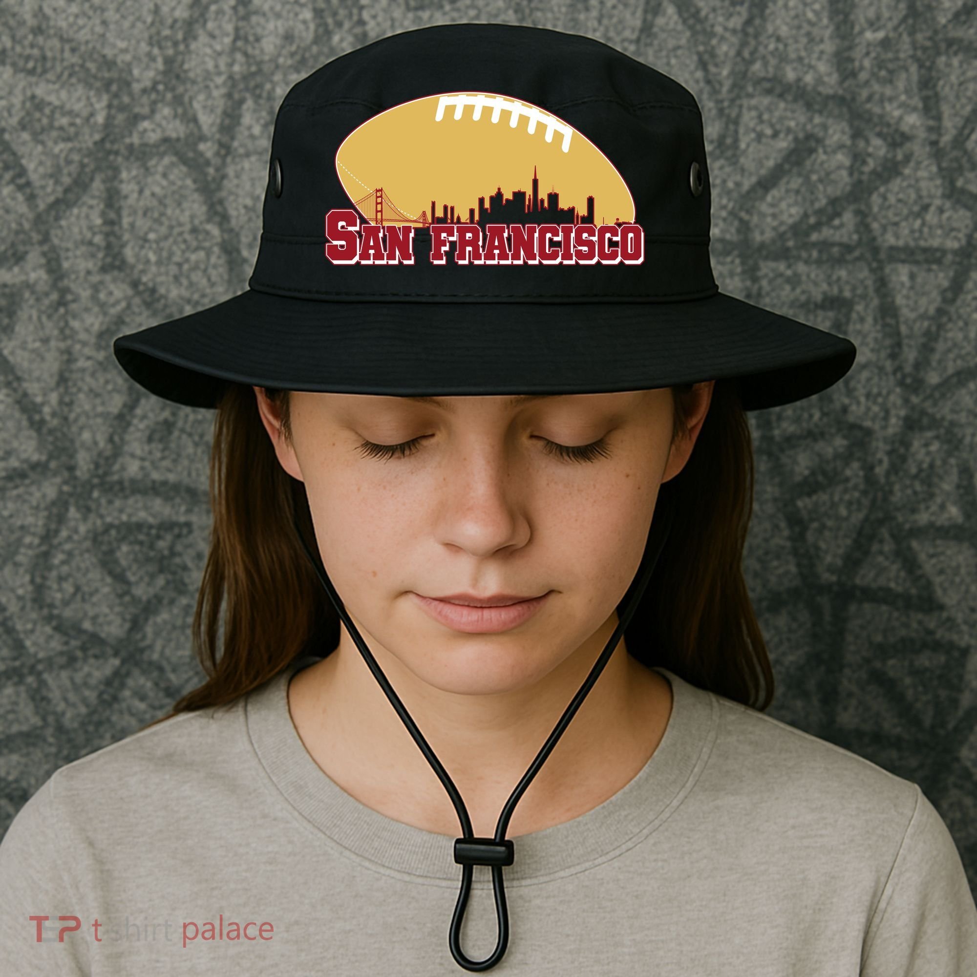 San Francisco Skyline Football Sports Fan Bucket Hat