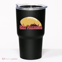 San Francisco Skyline Football Sports Fan Tumbler thumb 0