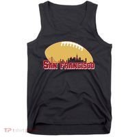San Francisco Skyline Football Sports Fan Tank Top thumb 0
