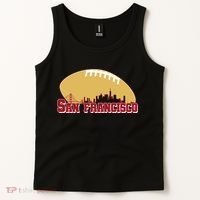 San Francisco Skyline Football Sports Fan Tank Top thumb 2