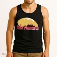 San Francisco Skyline Football Sports Fan Tank Top thumb 3