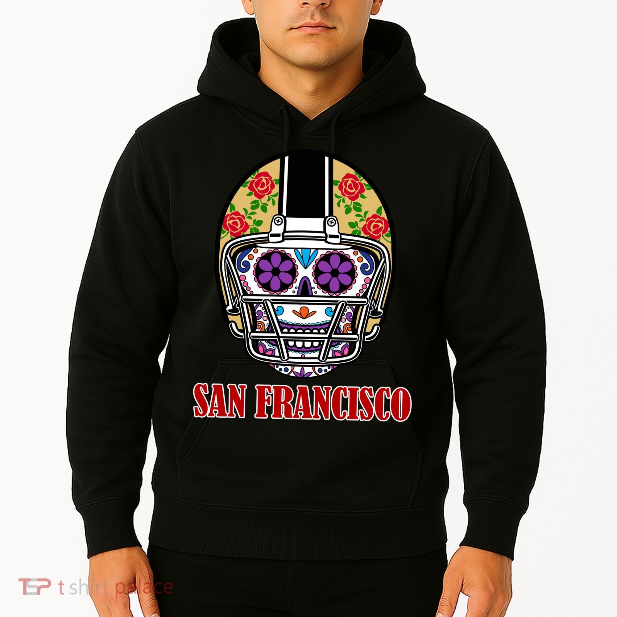 San Francisco Sugar Skull Football Fan Hoodie