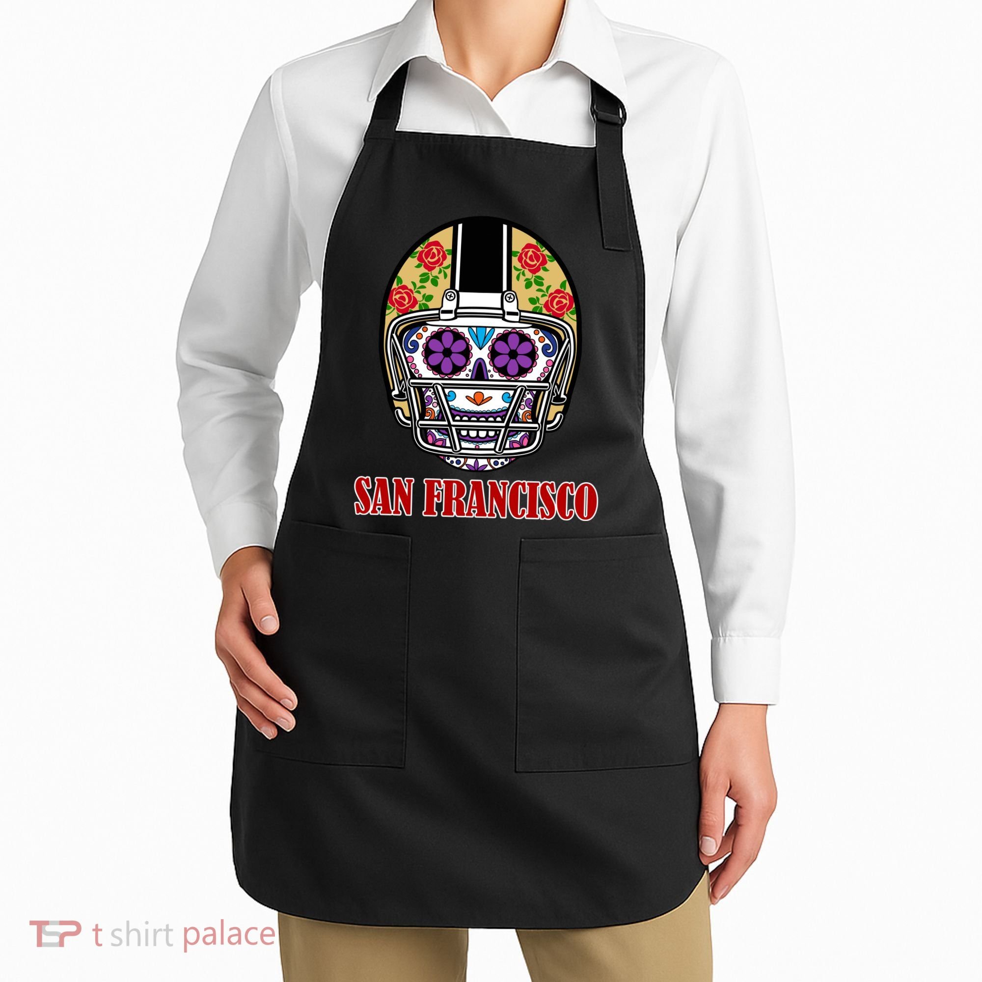 San Francisco Sugar Skull Football Fan Apron