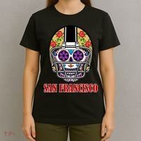 San Francisco Sugar Skull Football Fan T-Shirt thumb 4