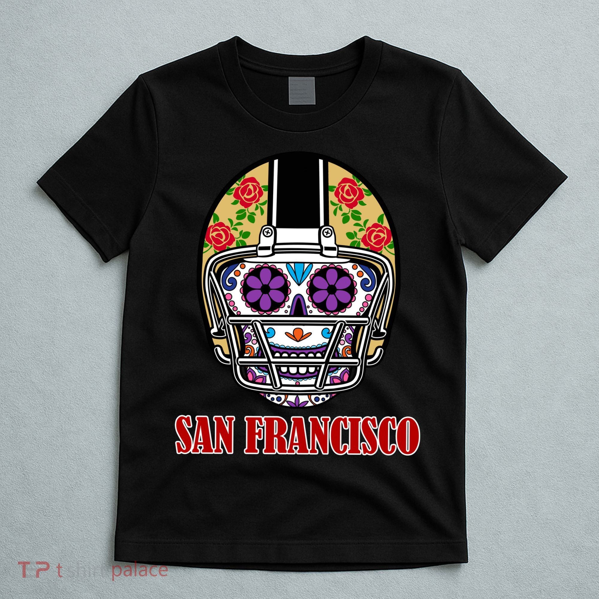 San Francisco Sugar Skull Football Fan T-Shirt