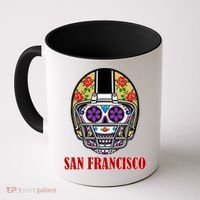San Francisco Sugar Skull Football Fan Coffee Mug thumb 0