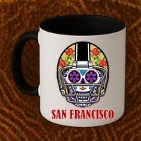 San Francisco Sugar Skull Football Fan Coffee Mug thumb 2
