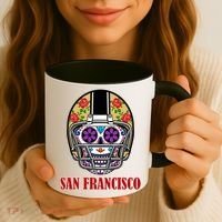 San Francisco Sugar Skull Football Fan Coffee Mug thumb 3