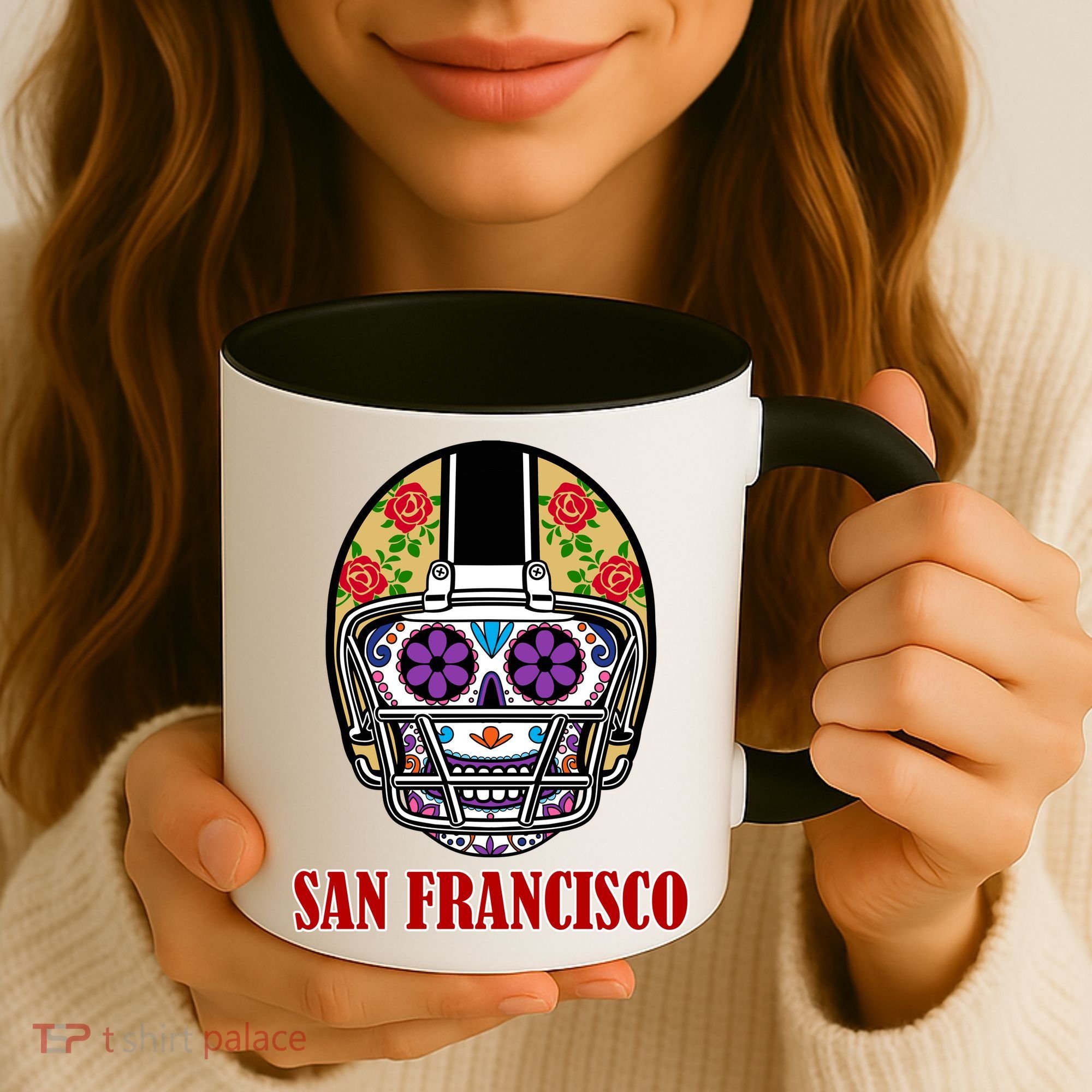 San Francisco Sugar Skull Football Fan Coffee Mug