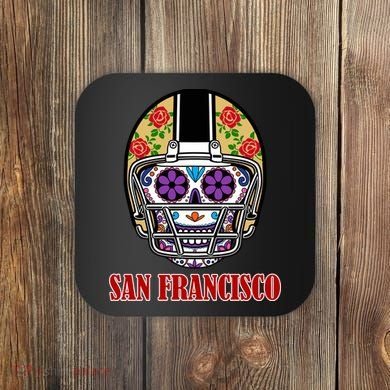 San Francisco Sugar Skull Football Fan Coaster