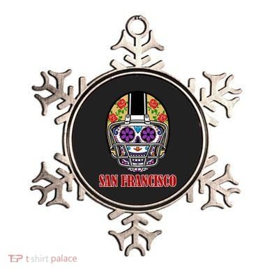 San Francisco Sugar Skull Football Fan Ornament