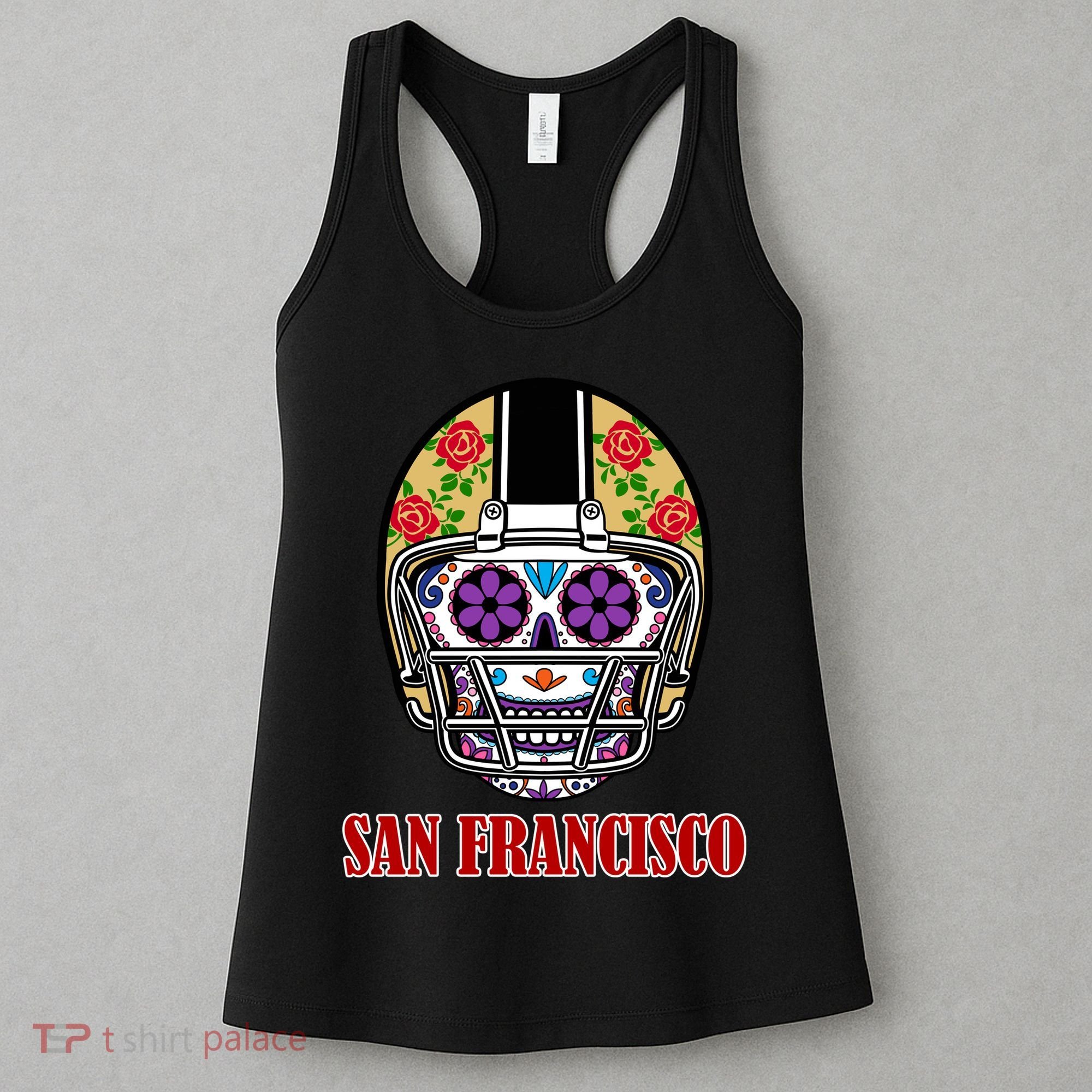 San Francisco Sugar Skull Football Fan Women's Tank Top