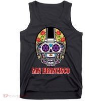 San Francisco Sugar Skull Football Fan Tank Top thumb 0