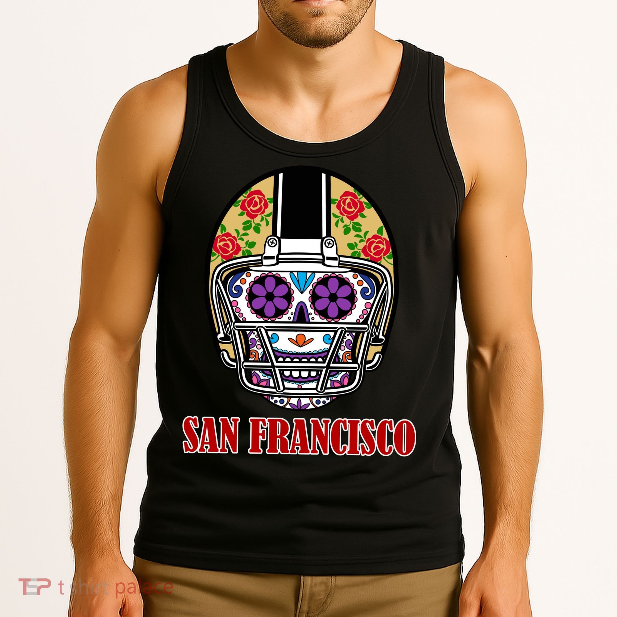 San Francisco Sugar Skull Football Fan Tank Top