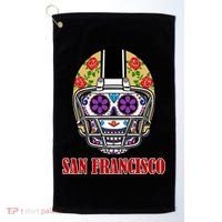 San Francisco Sugar Skull Football Fan Golf Towel thumb 0
