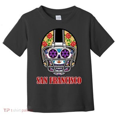San Francisco Sugar Skull Football Fan Toddler T-Shirt