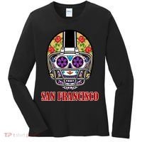 San Francisco Sugar Skull Football Fan Women's Long Sleeve Shirt thumb 0
