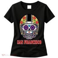 San Francisco Sugar Skull Football Fan Women's T-Shirt thumb 0