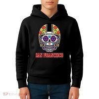 San Francisco Sugar Skull Football Fan Kids Hoodie thumb 4
