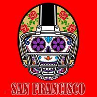San Francisco Sugar Skull Football Fan Santa Hat thumb 1