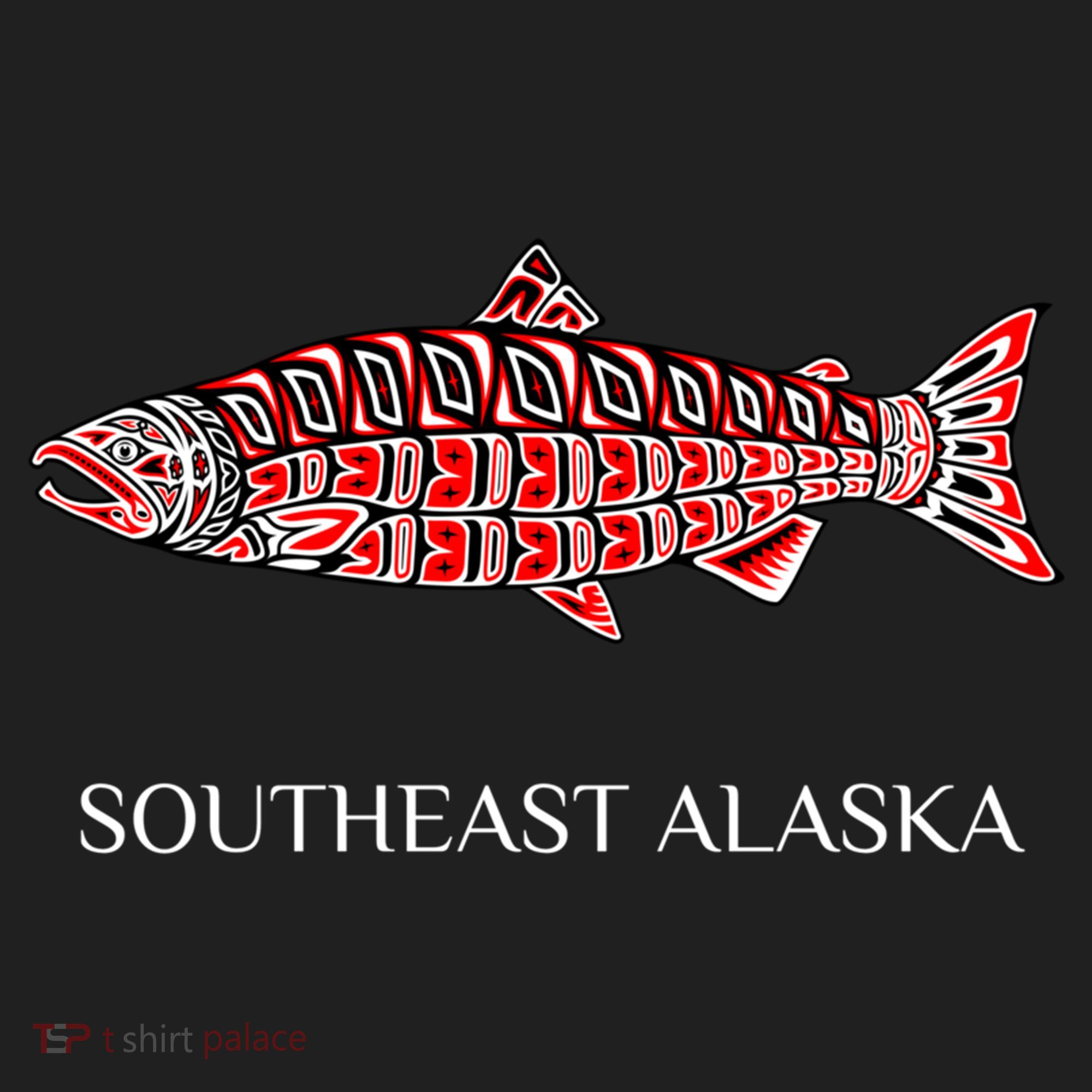 Southeast Alaska Nw Native American Indian Coho Salmon Gift Golf Towel