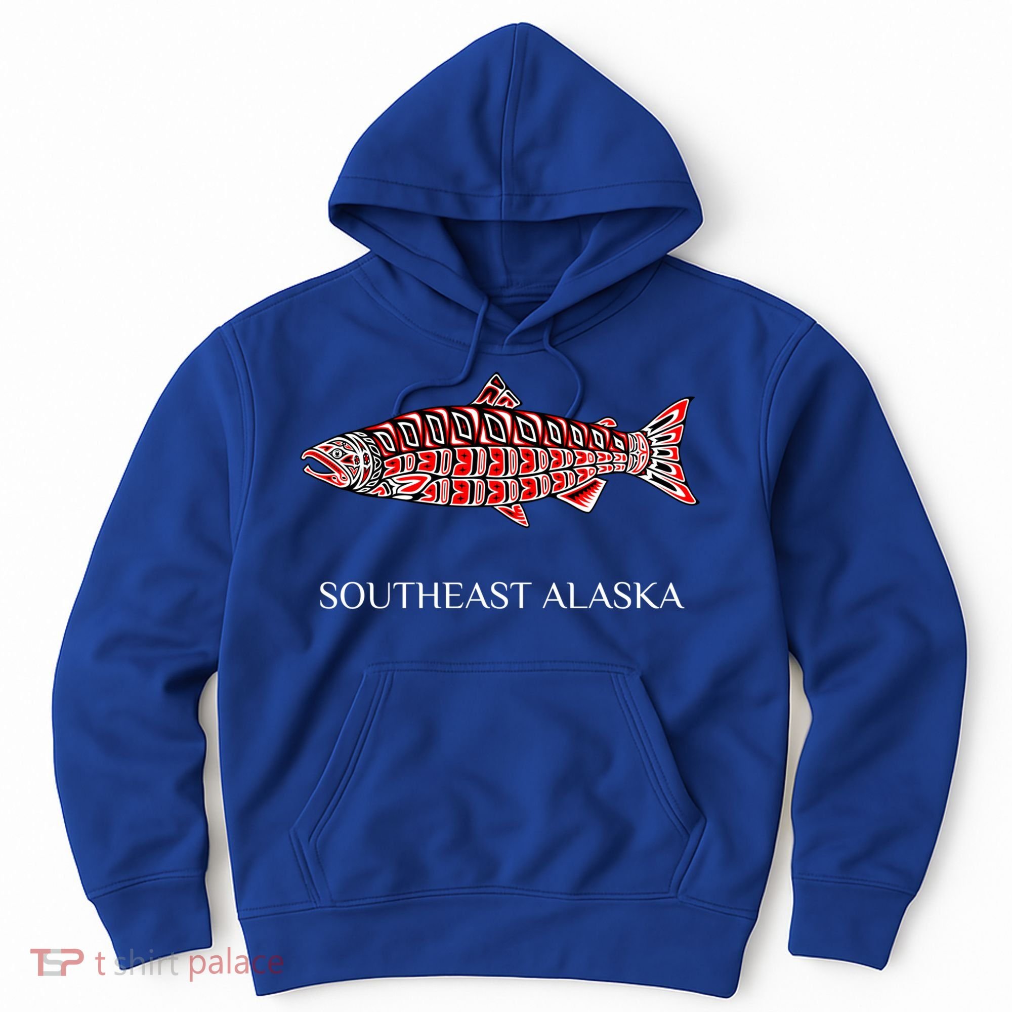 Southeast Alaska Nw Native American Indian Coho Salmon Gift Hoodie