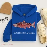 Southeast Alaska Nw Native American Indian Coho Salmon Gift Hoodie thumb 4