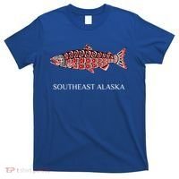 Southeast Alaska Nw Native American Indian Coho Salmon Gift T-Shirt thumb 0